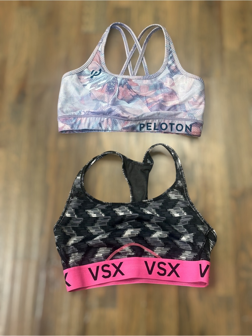 Peloton & Victoria secret  Pink Multi Floral Women’s Swim-Style Sports Bra